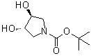structure of CAS# 90481-33-7, (3S,4S)-tert-Butyl 3,4-dihydroxypyrrolidine-1-carboxylate