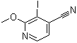 结构式 CAS# 908279-57-2, 3-碘-2-甲氧基-4-吡啶甲腈