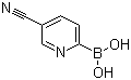 结构式 CAS# 910547-29-4, 5-氰基吡啶-2-硼酸
