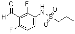 结构式 CAS# 918523-58-7, N-(2,4-二氟-3-甲酰基苯基)-1-丙烷磺酰胺