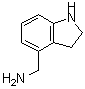 结构式 CAS# 918864-94-5, 2,3-二氢-1H-吲哚-4-甲胺