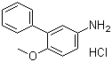 结构式 CAS# 92028-21-2, 3-苯基-4-甲氧基苯胺盐酸盐