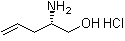 structure of CAS# 926660-03-9, (2S)-2-Amino-4-penten-1-ol hydrochloride (1:1)
