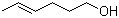 structure of CAS# 928-92-7, (E)-4-Hexen-1-ol;trans-4-Hexen-1-ol