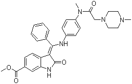 结构式 CAS# 928326-83-4, BIBF-1120