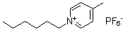 结构式 CAS# 929897-32-5, 1-正己基-4-甲基吡啶鎓六氟磷酸盐