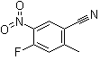 结构式 CAS# 932375-18-3, 4-氟-2-甲基-5-硝基苯甲腈