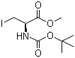 结构式 CAS# 93267-04-0, N-叔丁氧羰基-3-碘-L-丙氨酸甲酯