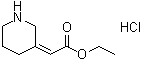 结构式 CAS# 957472-02-5, (2Z)-2-(3-哌啶基亚基)乙酸乙酯盐酸盐