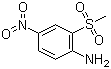 结构式 CAS# 96-74-2, 2-甲砜基-4-硝基苯胺