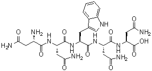 structure of CAS# 960129-66-2, Extracellular death factor (synthetic Escherichia coli);L-Asparaginyl-L-asparaginyl-L-tryptophyl-L-asparaginyl-L-asparagine