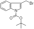 3-溴甲基吲哚-1-羧酸叔丁酯分子结构 (CAS 96551-21-2)