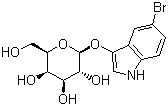 结构式 CAS# 97753-82-7, 5-溴-3-吲哚基-beta-D-吡喃半乳糖苷