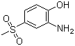 structure of CAS# 98-30-6, 2-Amino-4-(methylsulfonyl)phenol