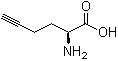 结构式 CAS# 98891-36-2, (S)-2-氨基-5-己炔酸