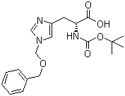 structure of CAS# 99310-01-7, N-Boc-N'-benzyloxymethyl-D-histidine;Boc-D-His(3-Bom)-OH; N-tert-Butyloxycarbonyl-N'-benzyloxymethyl-D-histidine