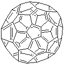 结构式 CAS# 99685-96-8, 富勒烯 C60
